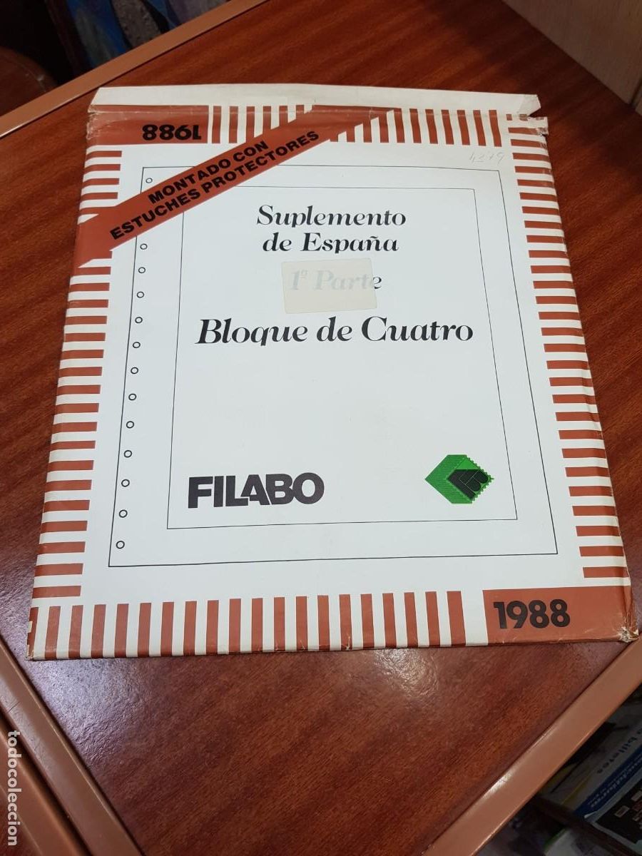 Sellos: ESPA&Ntilde;A-HOJAS FILABO-BLOQUE DE CUATRO-A&Ntilde;O 1988-COMPLETO