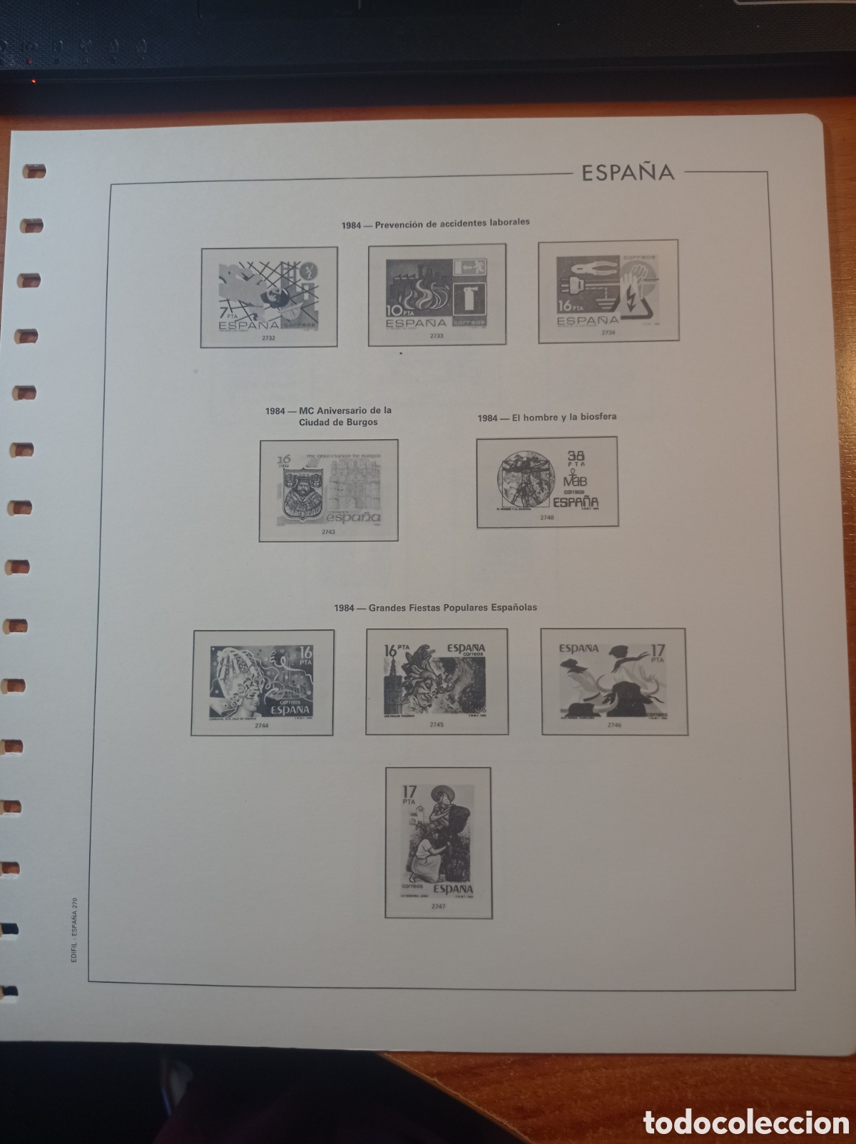 Briefmarken: Suplemento edifil 1984 montado blanco segunda mano