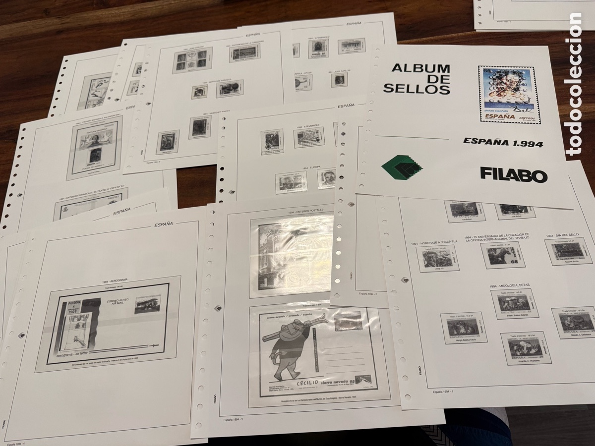 Selos: Hojas Filabo Sellos Espa&ntilde;a 1994 filoestuche transparente (13 hojas)