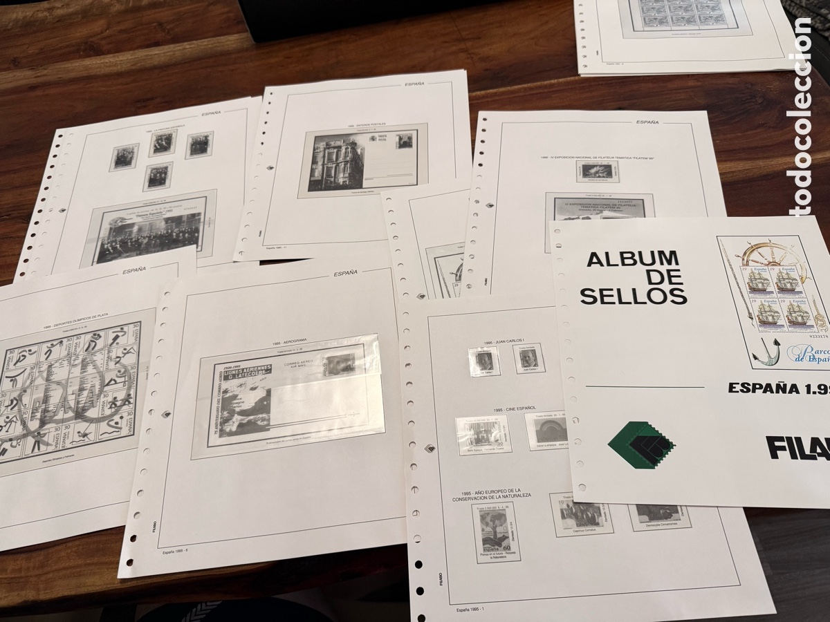 Selos: Hojas Filabo Sellos Espa&ntilde;a 1995 filoestuche transparente (15 hojas)