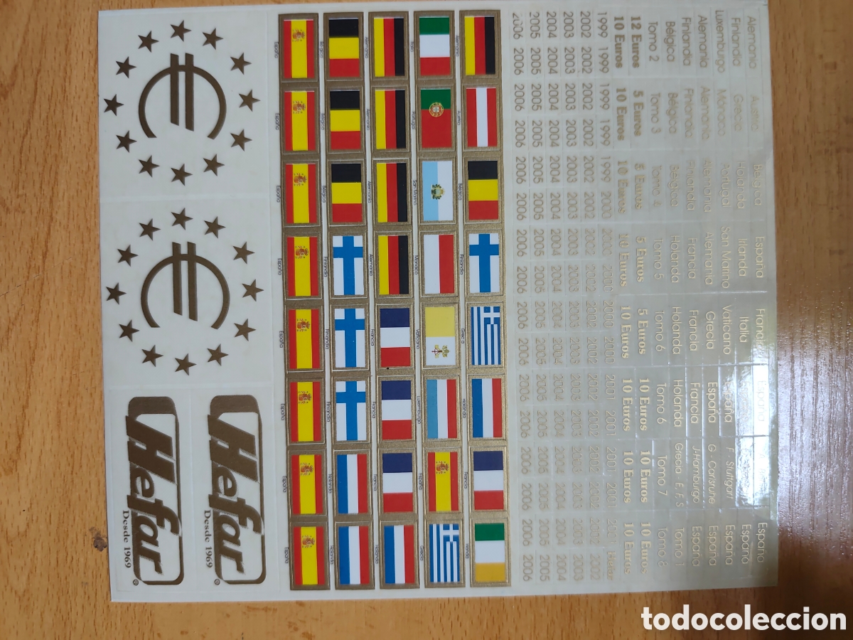 Selos: 6 Hojas adhesivas banderas, pa&iacute;ses, a&ntilde;os. 1a Emision