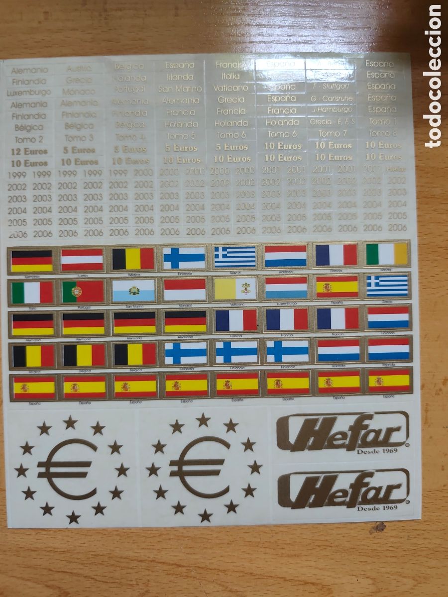 Sellos: 6 Hojas adhesivas banderas, pa&iacute;ses, a&ntilde;os. 1a Emision