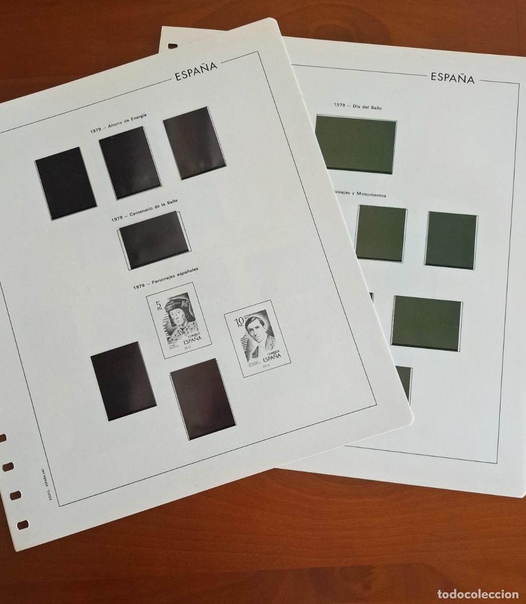 Sellos: 1979 Hojas Edifil para sellos con alg&uacute;n filoestuche en negro - 6 hojas