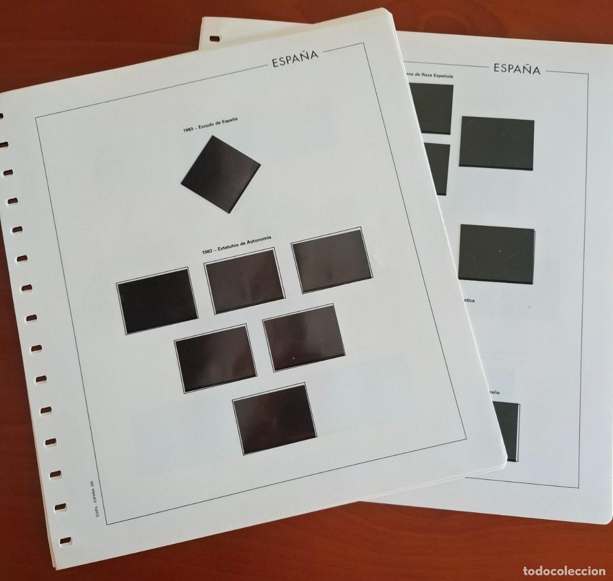 Sellos: 1983 Hojas Edifil para sellos con alg&uacute;n filoestuche en negro - 6 hojas