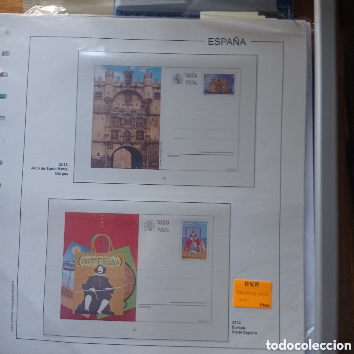 Sellos: Suplemento edifil 2012 entero postal montado blanco segunda mano