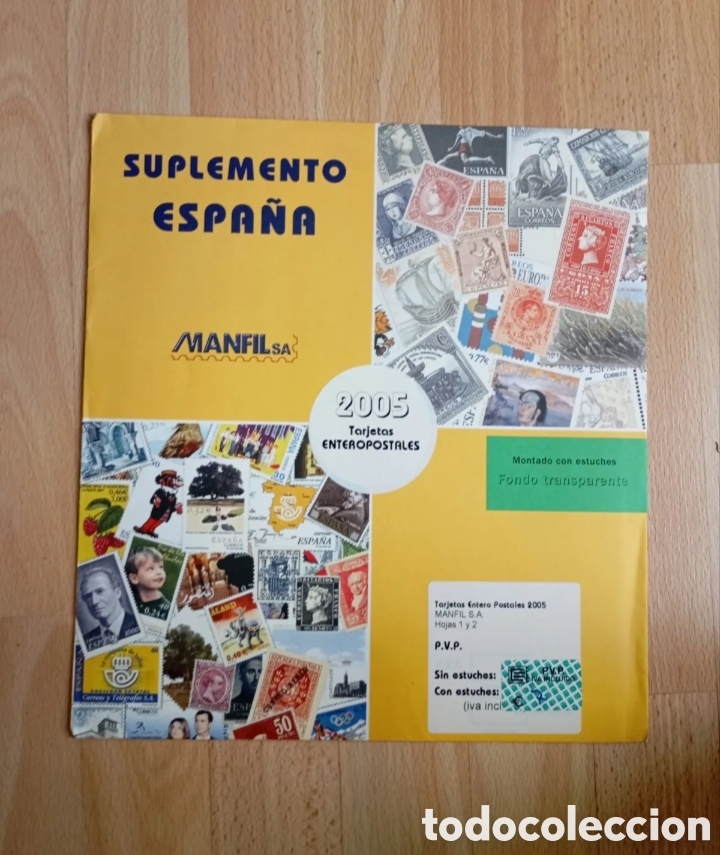 Sellos: ESPA&Ntilde;A 2005 - SUPLEMENTO TARJETAS ENTERO POSTAL - HOJAS DE &Aacute;LBUM MANFIL - MONTADO EN TRANSPARENTE