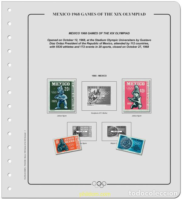 Sellos: Suplemento Olimpiadas 19 Olim.Mexico 1968 -Tomo 1. Montado