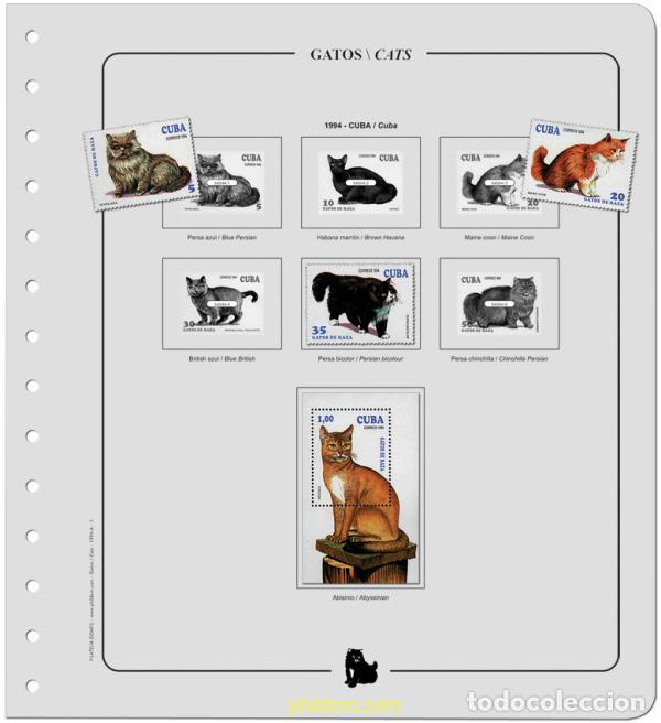 Sellos: Supl.Gatos 1993/1994a. Montado.
