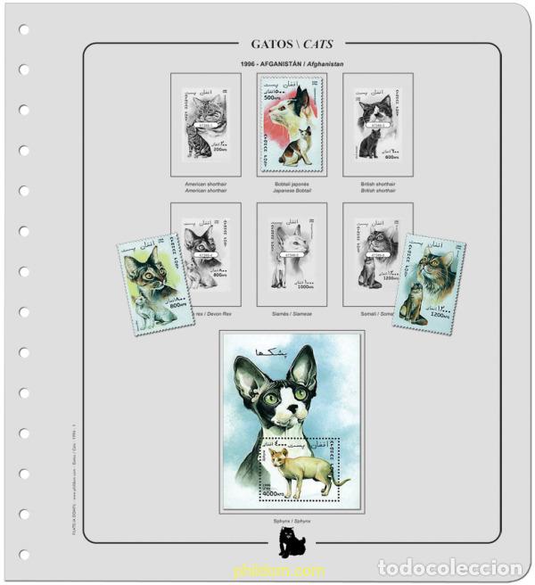 Sellos: Supl.Gatos 1996/1997a. Montado.