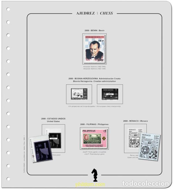 Francobolli: Suplemento Ajedrez 2002 Sin montar