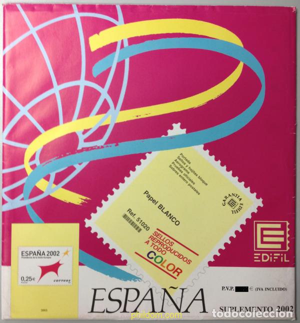 Francobolli: Supl.Edifil Espa&ntilde;a 2002 sin montar