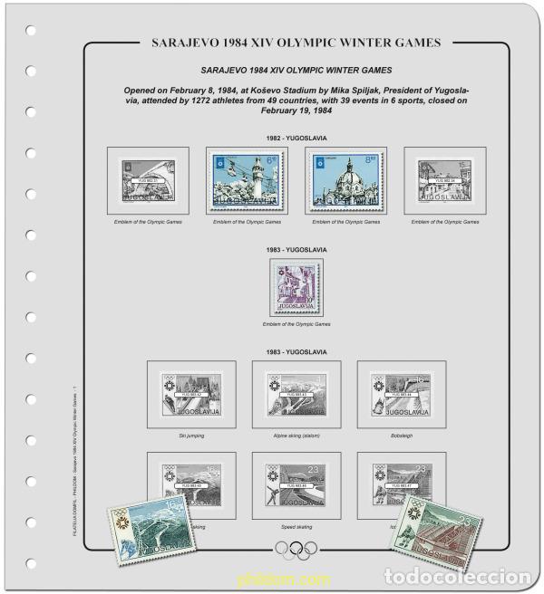 Sellos: Suplemento Olimpiadas de Invierno 14 Sarajevo 1984. Tomo 1 Montado