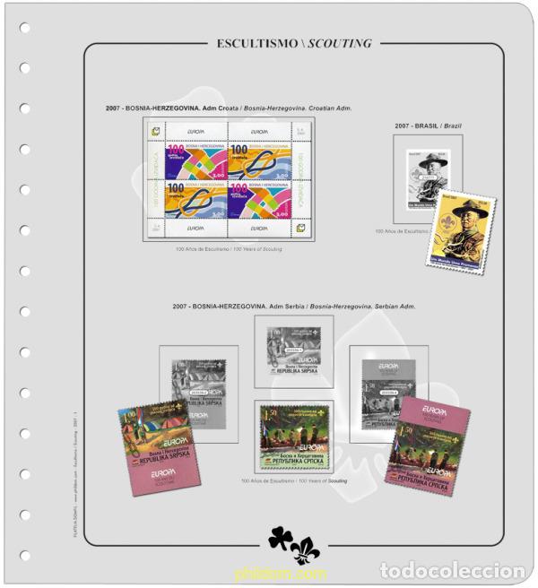 Sellos: Suplemento. ESCULTISMO TOMO XVII 2007 A Montado