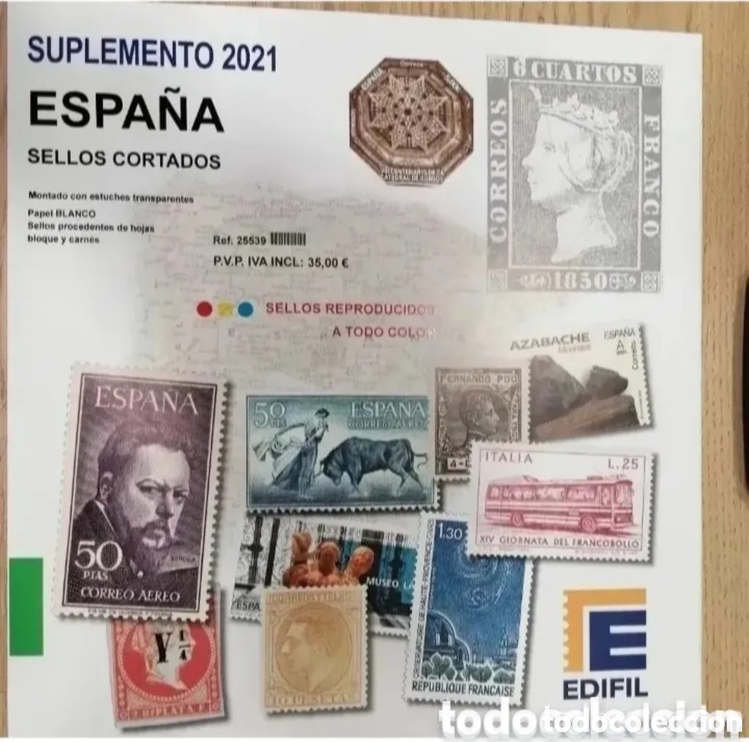 Sellos: ESPA&Ntilde;A 2021 - HOJAS DE &Aacute;LBUM SUPLEMENTO EDIFIL SELLOS CORTADOS - MONTADO EN TRANSPARENTE - NUEVO