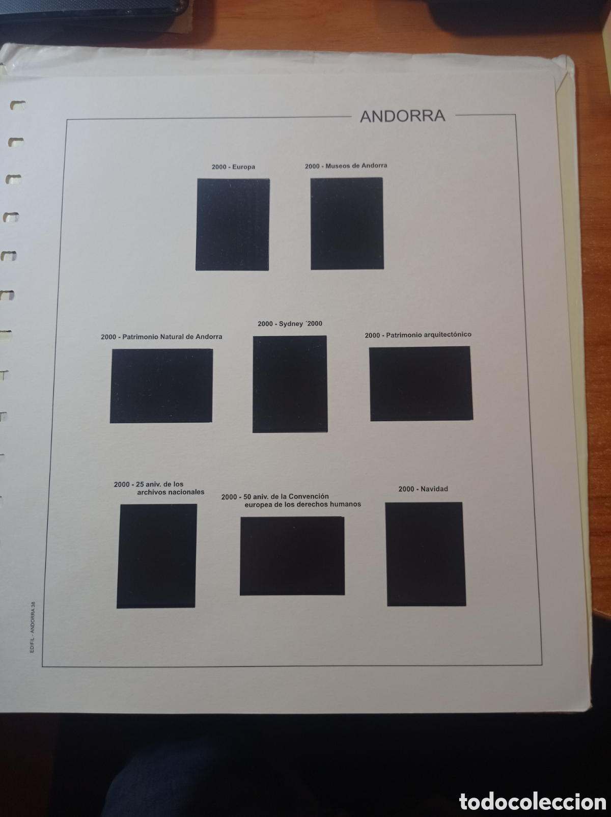 Sellos: Suplemento edifil 2000 Andorra espa&ntilde;ola montado negro segunda mano