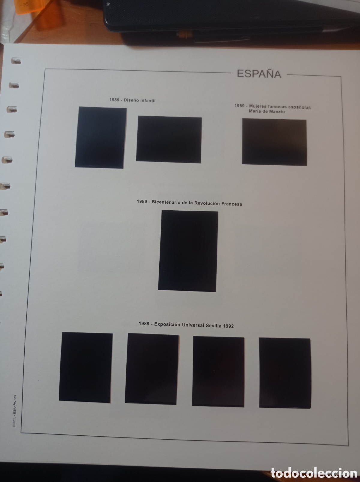 Sellos: Suplemento edifil 1989 montado negro segunda mano