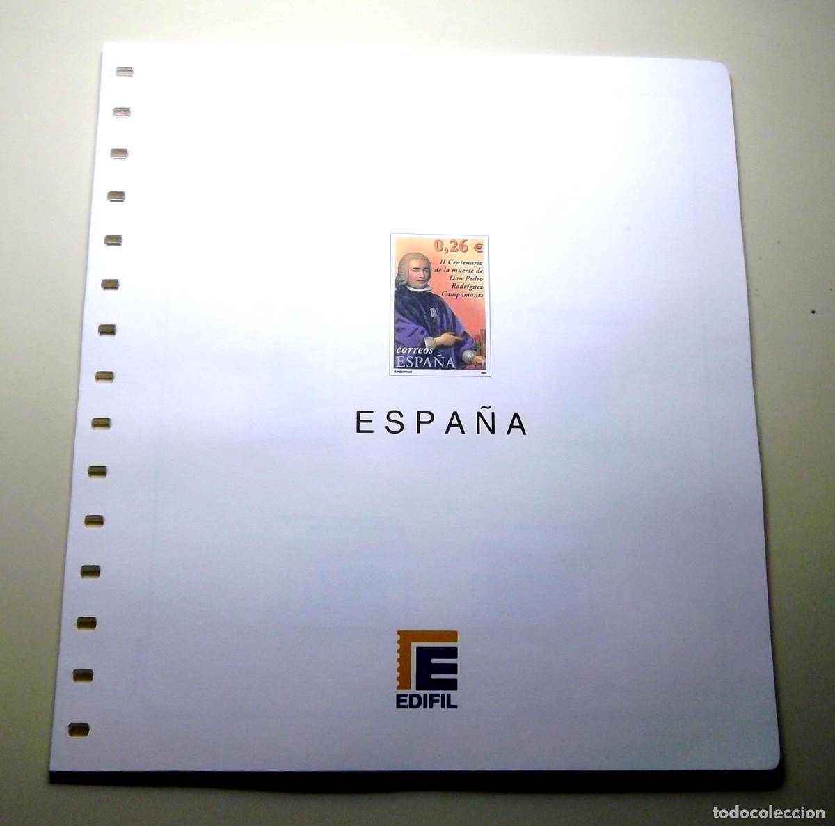 Sellos: HOJAS EDIFIL, A&Ntilde;O 2003, MONTADAS EN BLANCO (SIN SELLOS). COMPLETO. HOJAS CON ESTUCHES TRANSPARENTES.