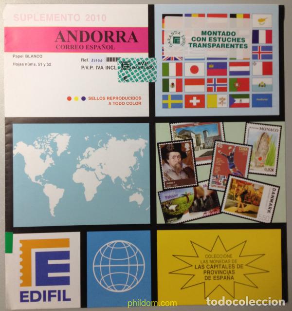 Sellos: Supl.Edifil Andorra Esp.2010 m/b 31100