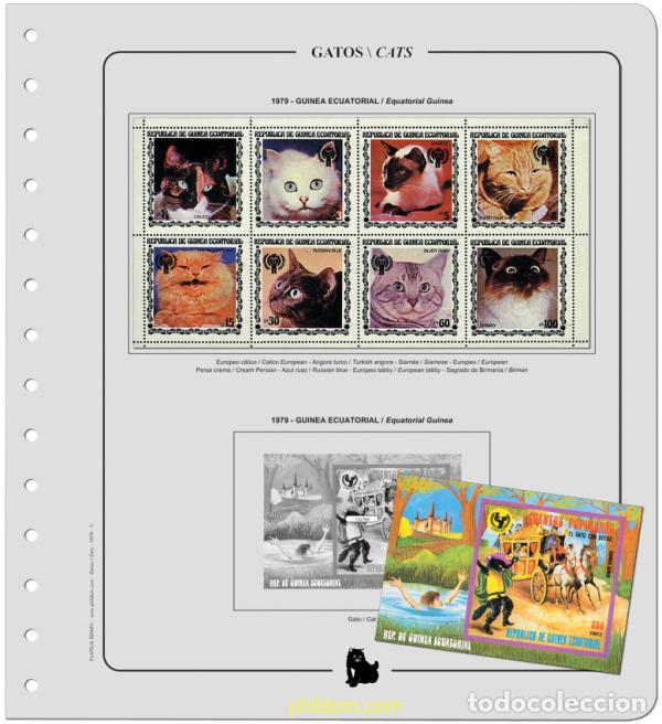 Sellos: Supl.Gatos 1972/1979. Montado.