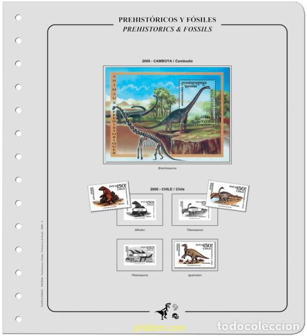 Sellos: Suplemento Prehist&oacute;ricos&Fosiles 1993. Montado