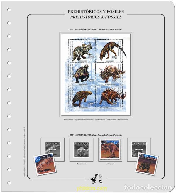 Sellos: Suplemento Prehist&oacute;ricos&Fosiles 1999c-2000. Montado