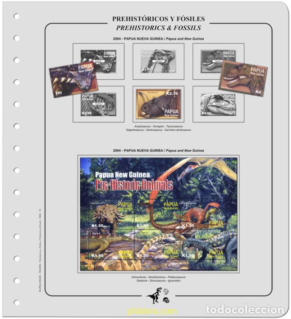 Sellos: Suplemento Prehist&oacute;ricos&Fosiles 2004/2005. Montado