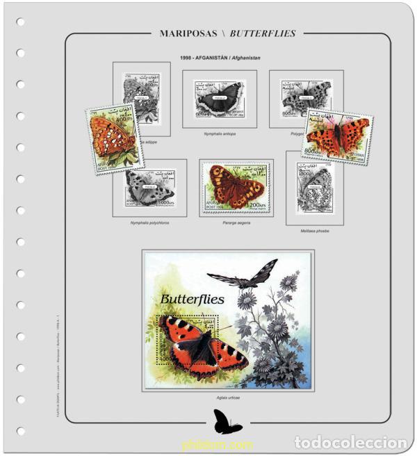 Sellos: Suplemento Mariposas 1998-A. Montado