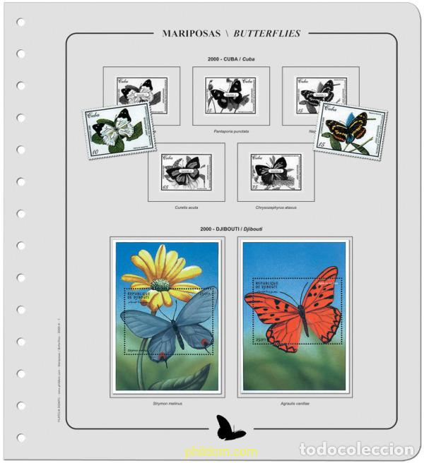 Sellos: Suplemento Mariposas 2000-A. Montado