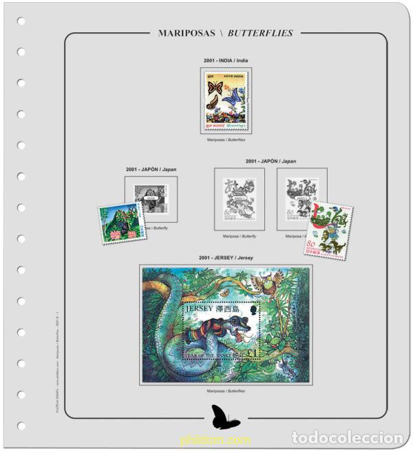 Sellos: Suplemento Mariposas 2001-B. Montado