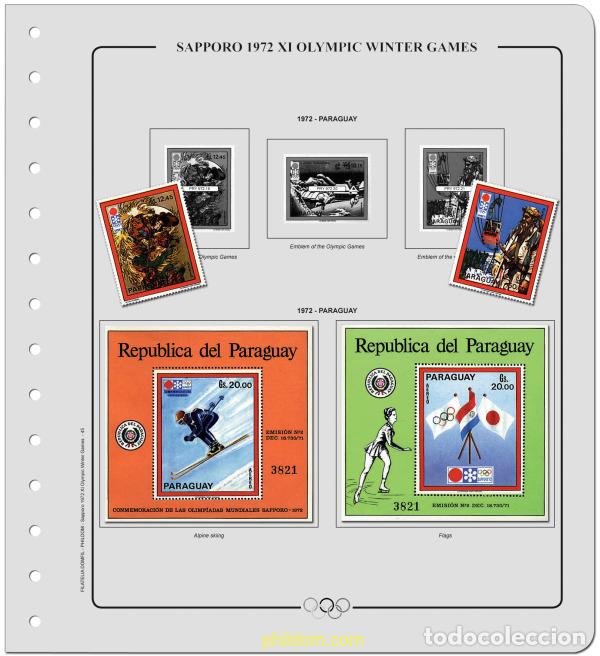 Sellos: Suplemento Olimpiadas de Invierno 11 Olim.Sapporo 1972. Tomo 2 Sin Montar