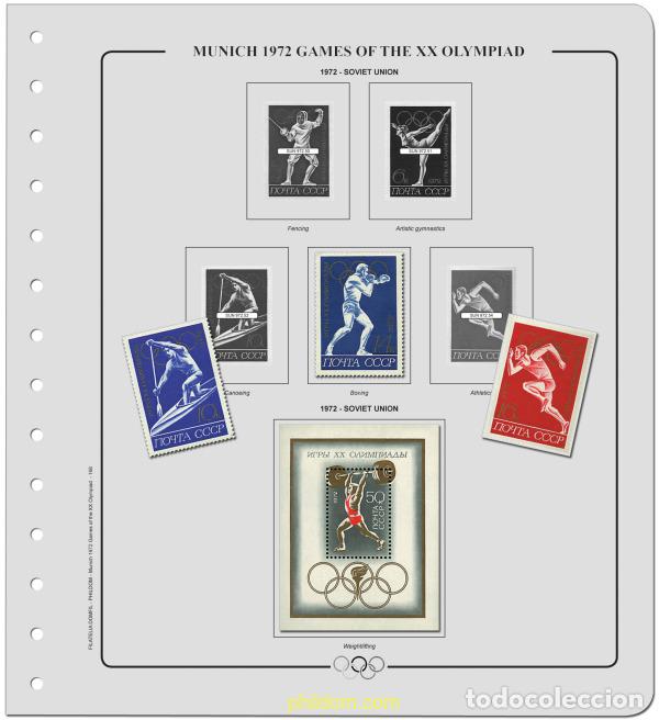 Sellos: Suplemento Olimpiadas 20 Olim.Munich 1972 -Tomo 4. Sin Montar