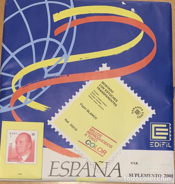Selos: Supl.Edifil Espa&ntilde;a 2001 m/b total 50010