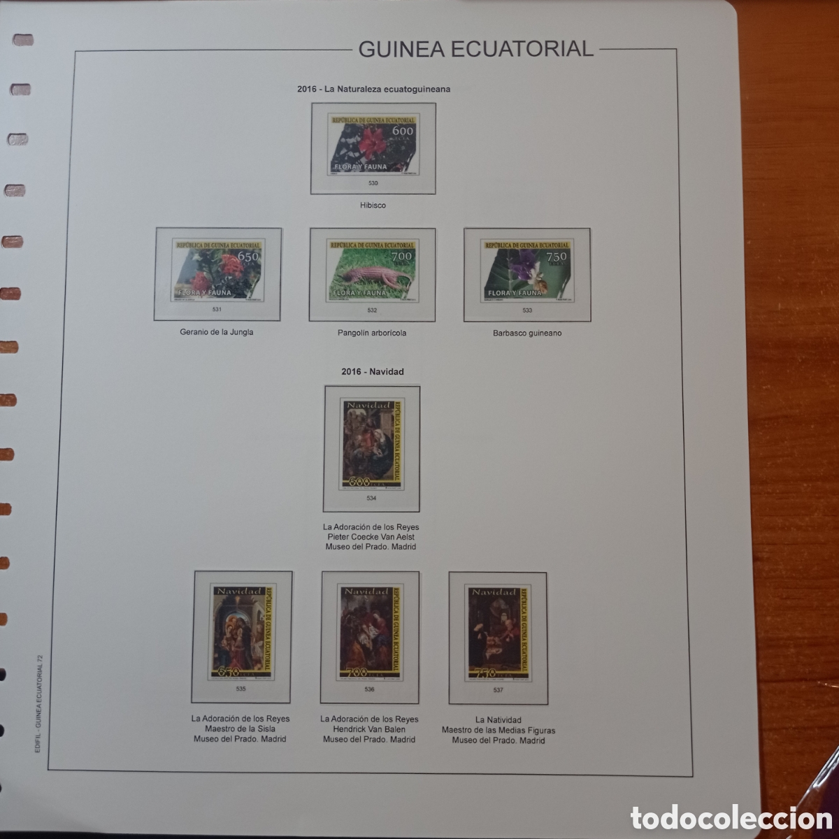 Sellos: Suplemento edifil 2016 guinea ecuatorial montado blanco segunda mano
