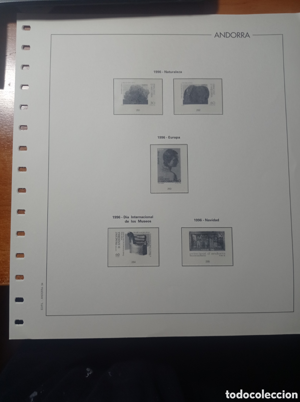 Sellos: Suplemento edifil 1996 Andorra espa&ntilde;ola montado blanco segunda mano