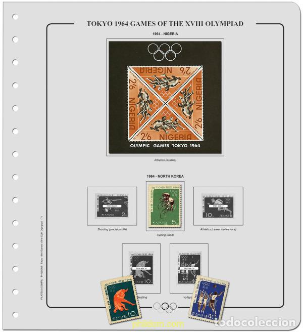 Briefmarken: Suplemento Olimpiadas 18 Olim.Tokyo 1964 -Tomo 2. Sin Montar