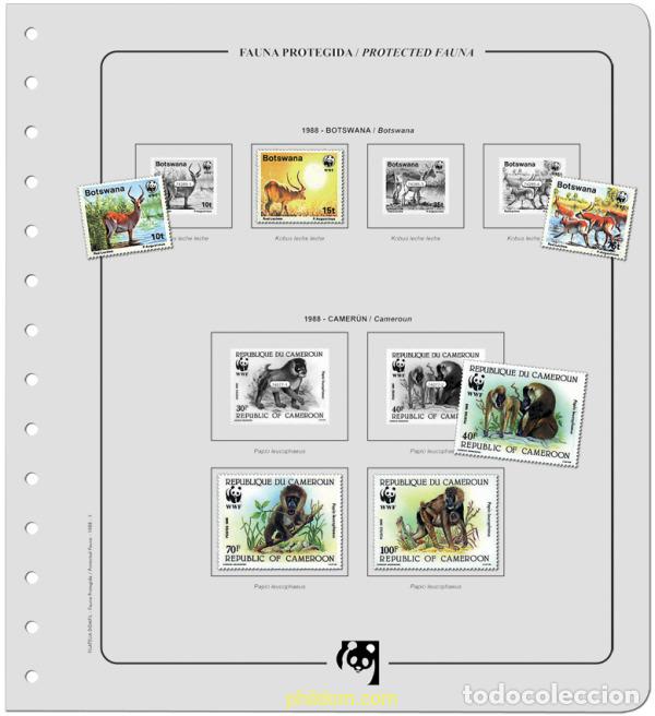 Sellos: Suplemento WWF 1989 B&aacute;sico montado - Foto 1