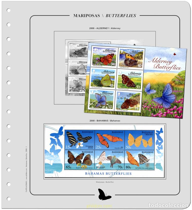 Sellos: Suplemento Mariposas 2007 b/2008. Montado - Foto 2