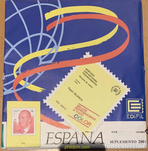Sellos: Supl.Edifil Espa&ntilde;a 2001 m/b BLOQUE DE 4 - 50013