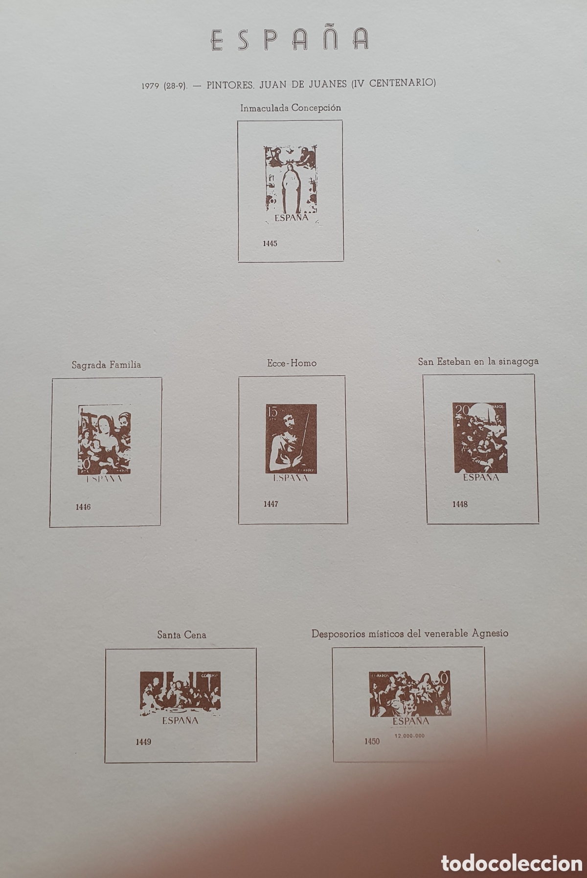 Briefmarken: Hojas Olegario n&uacute;meros 165 a 206. Sin montar y sin sellos.
