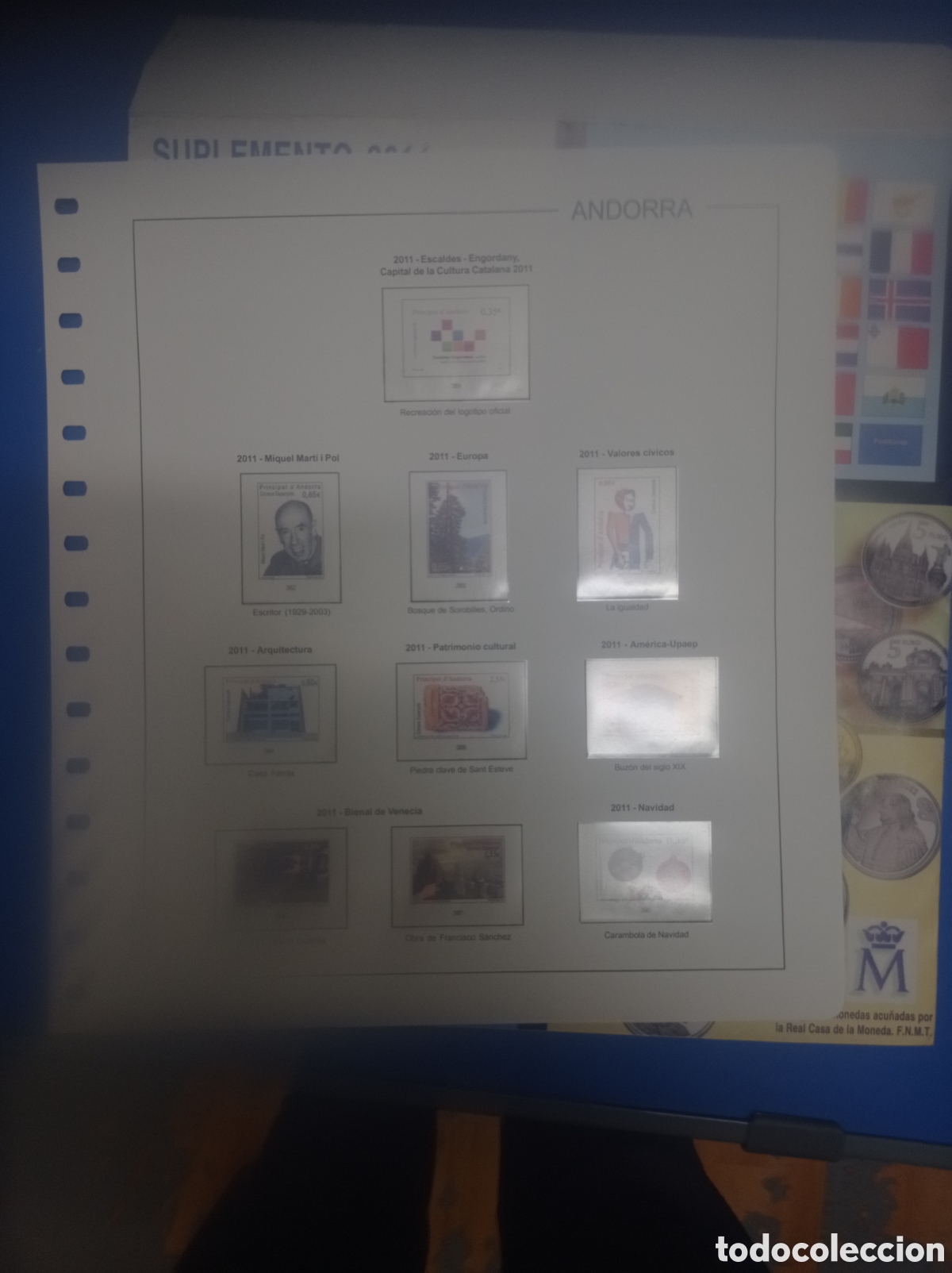Sellos: Suplemento edifil 2011 Andorra espa&ntilde;ola montado blanco segunda mano