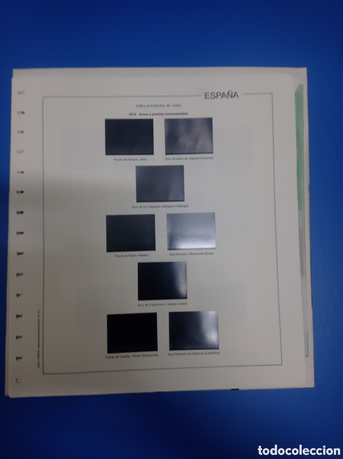 Sellos: Suplemento de Espa&ntilde;a 2013 sellos cortados montado negro segunda mano