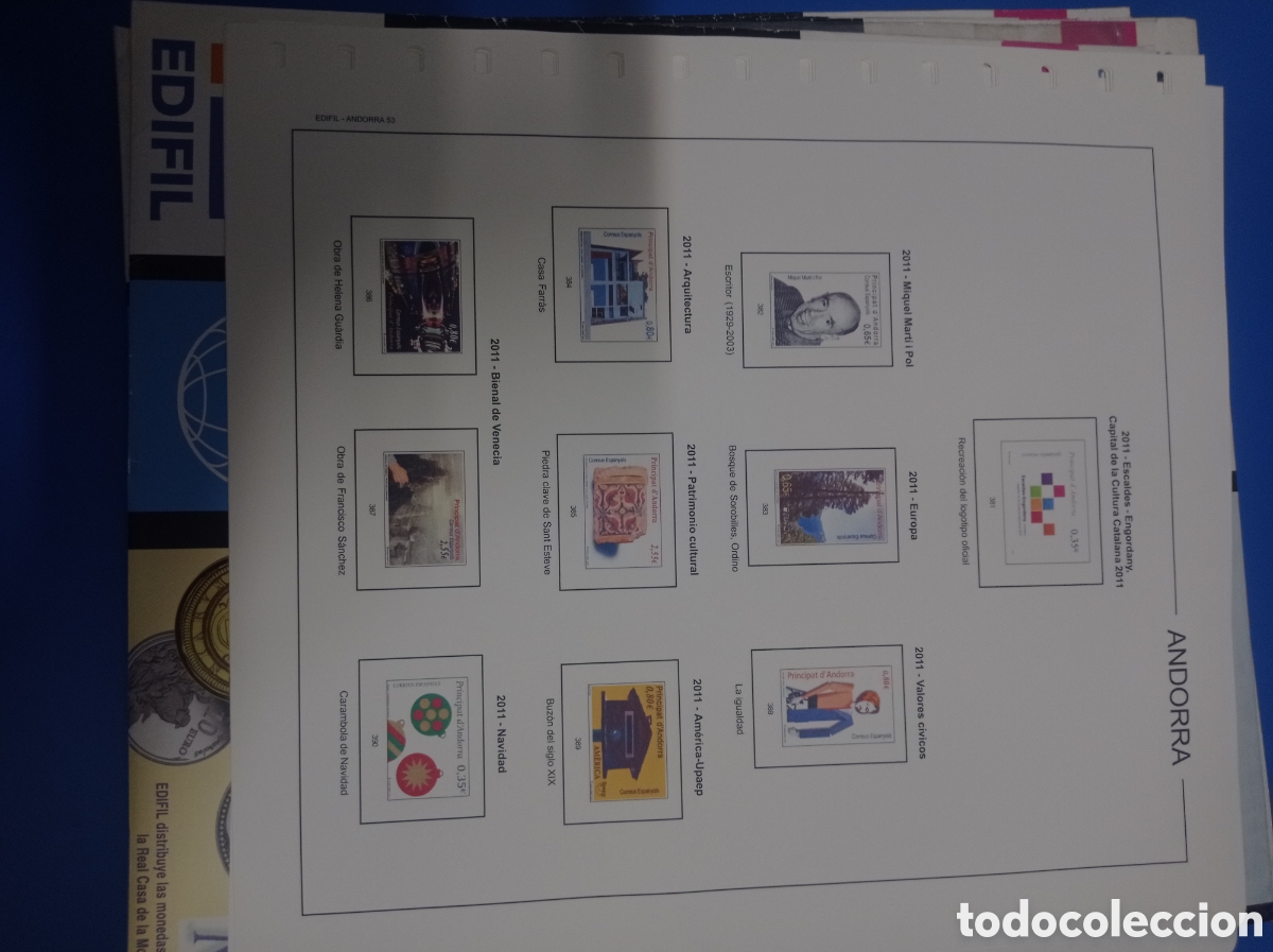 Sellos: Suplemento edifil 2011 andorra espa&ntilde;ola sin montar segunda mano{⁹