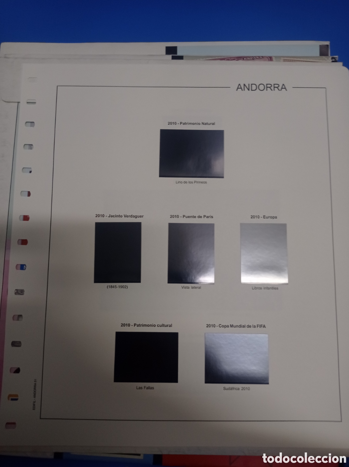 Sellos: Suplemento edifil 2010 Andorra espa&ntilde;ola montado negro segunda mano