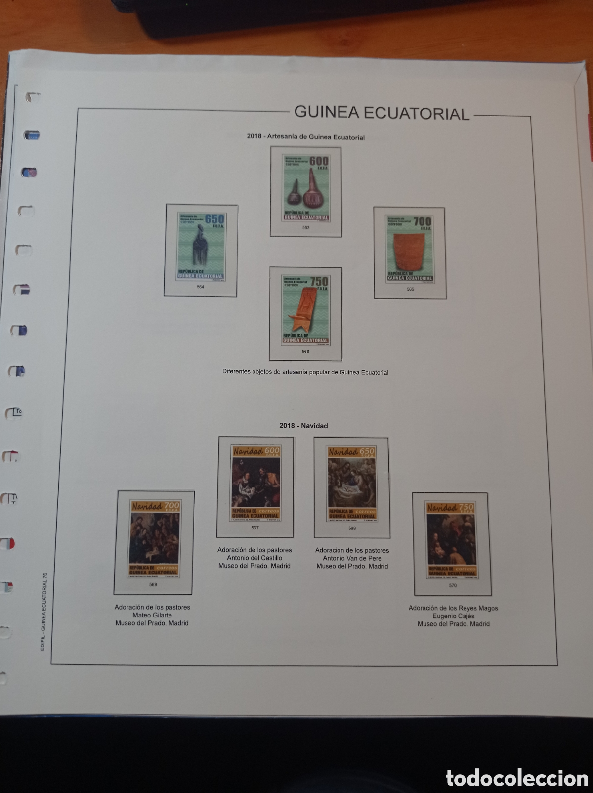 Sellos: Suplemento edifil 2018 guinea ecuatorial montado blanco segunda mano