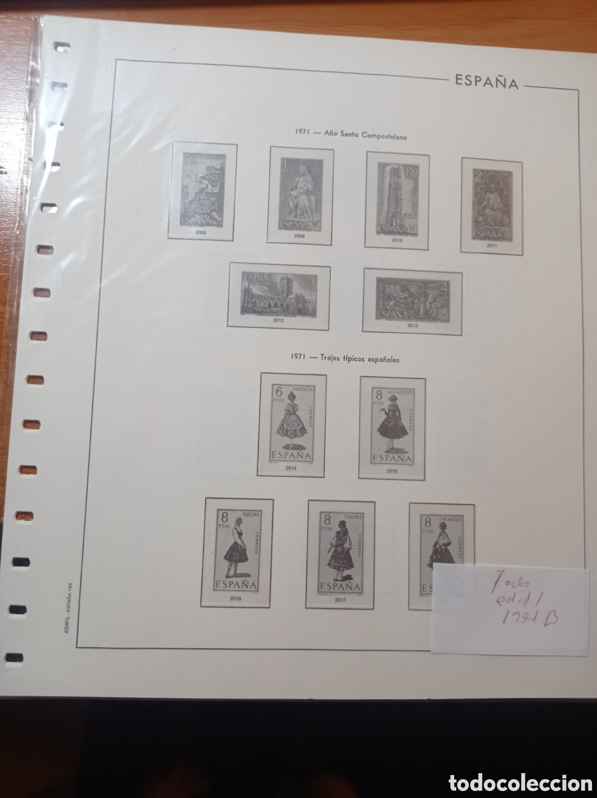 Sellos: Suplemento edifil 1971 montado blanco segunda mano