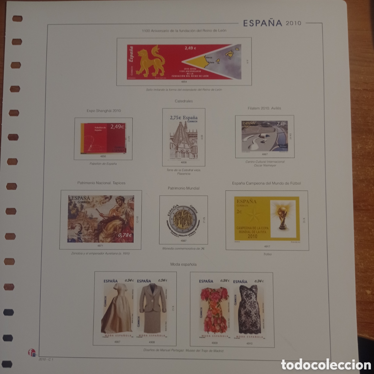 Sellos: Suplemento unifil 2010 sellos proedentes de hojas bloque sin montar segunda mano