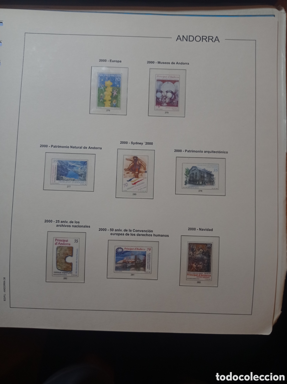 Sellos: Suplemento edifil 2012 montado blanco Andorra espa&ntilde;ola segunda mano