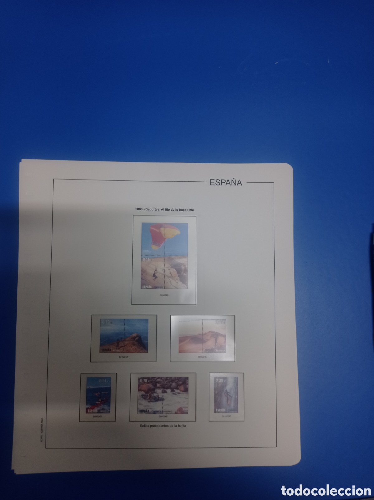Sellos: Suplemento edifil 2006 sellos procedentes de hojas bloque montado blanco segunda mano