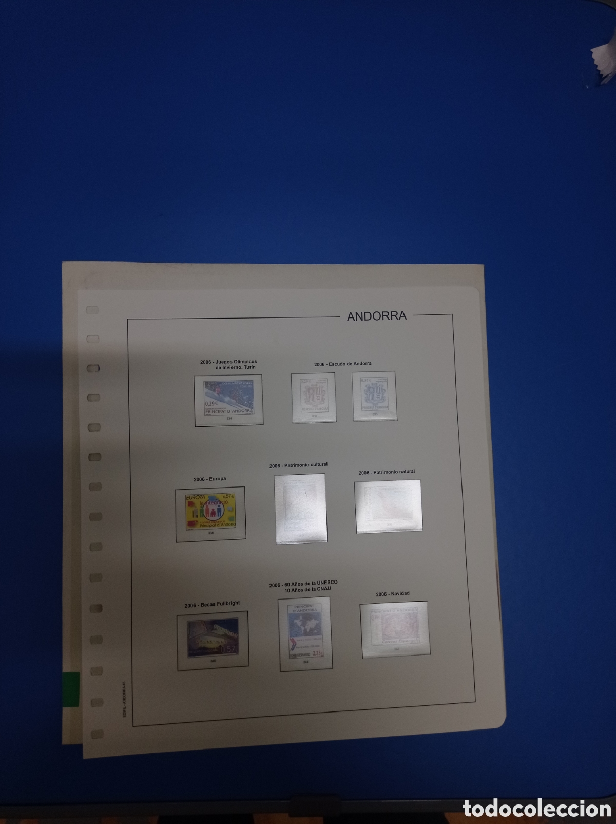 Sellos: Suplemento edifil 2006 Andorra espa&ntilde;ola montado blanco segunda mano
