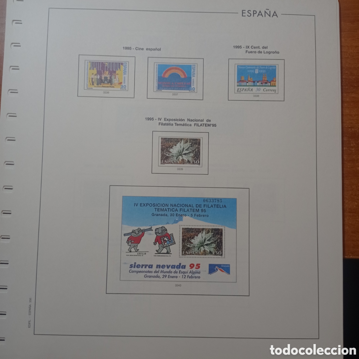 Sellos: Suplemento edifil 1995 sin montar segunda mano